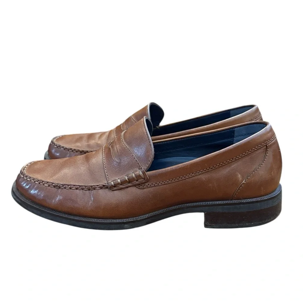 Cole Haan Pinch Maine Classic Penny Loafer Brown Leather Slip-On Prep Shoe 7.5M